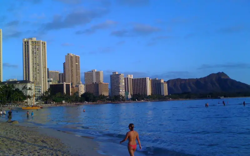 Waikīkī Beach and Diamond Head
