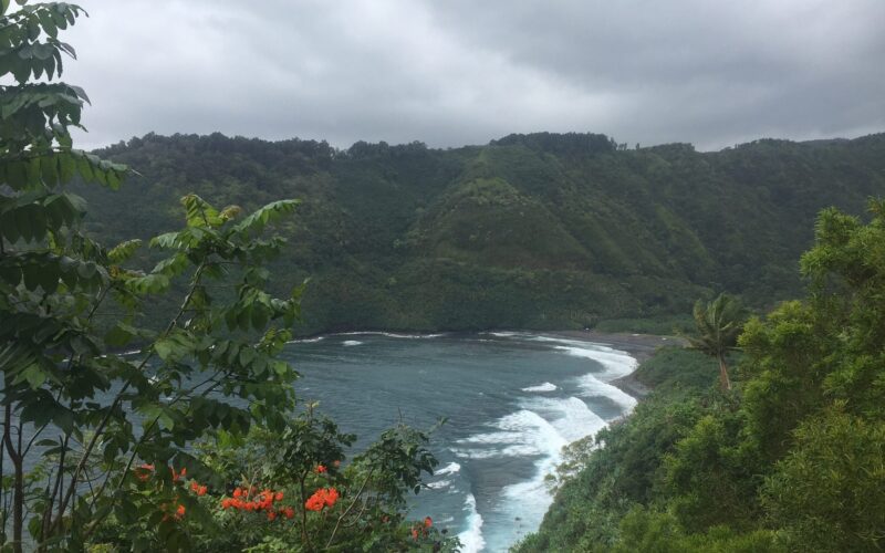 Honomanu Bay from the Hāna Highway.